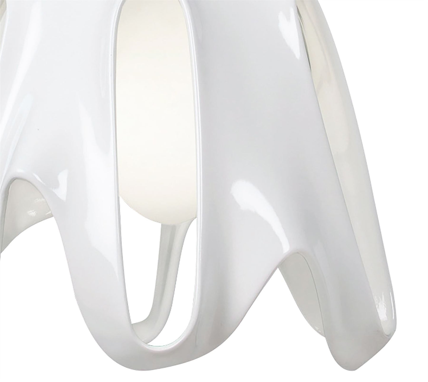 Mantra M3740 Phantom Pendant 1 Light E27, Gloss White/Frosted White Glass/Polished Chrome