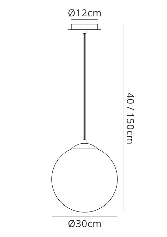 Mantra Fusion Fusion M5712 Bola Pendant 30cm Round 1 x E27, Chrome
