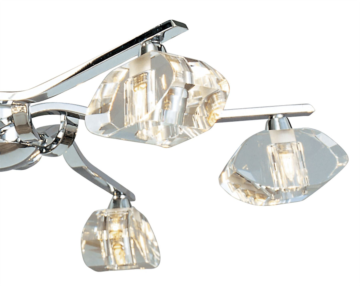 Mantra M0412 Alfa Telescopic Semi Flush Convertible 6 Light G9, Polished Chrome
