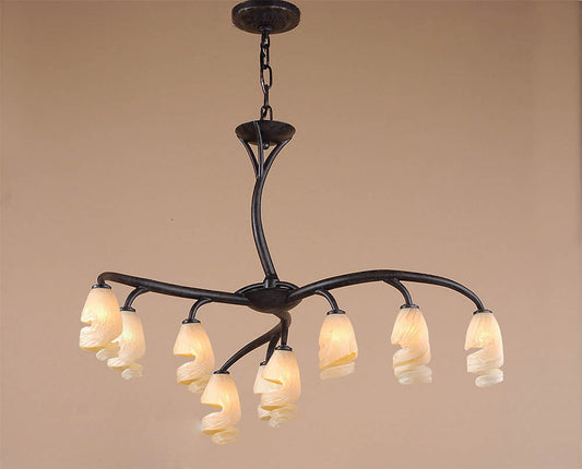Mantra Forest 70cm Pendant 3 Arm 9 Light G9, Brown/Black Oxide