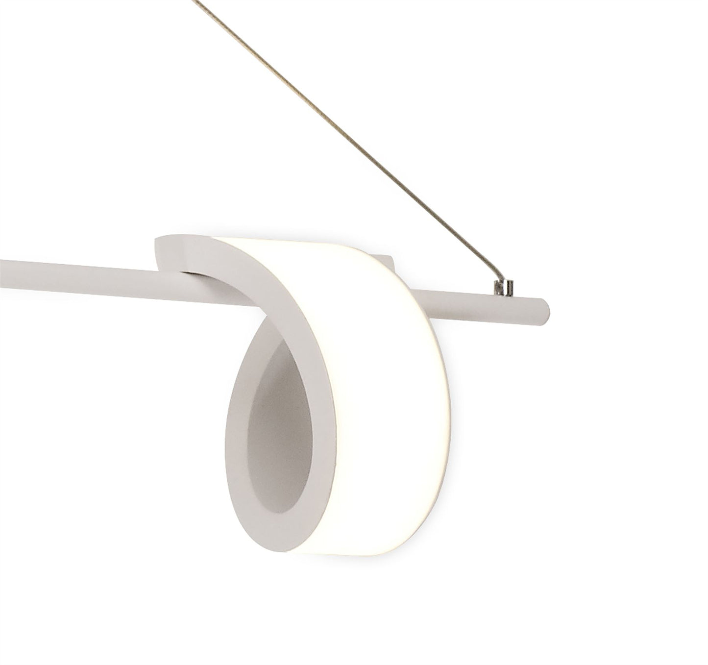 Mantra Tsunami 4 Light Linear Pendant, 48W LED, 3000K, 3600lm, Sand White, 3yrs Warranty