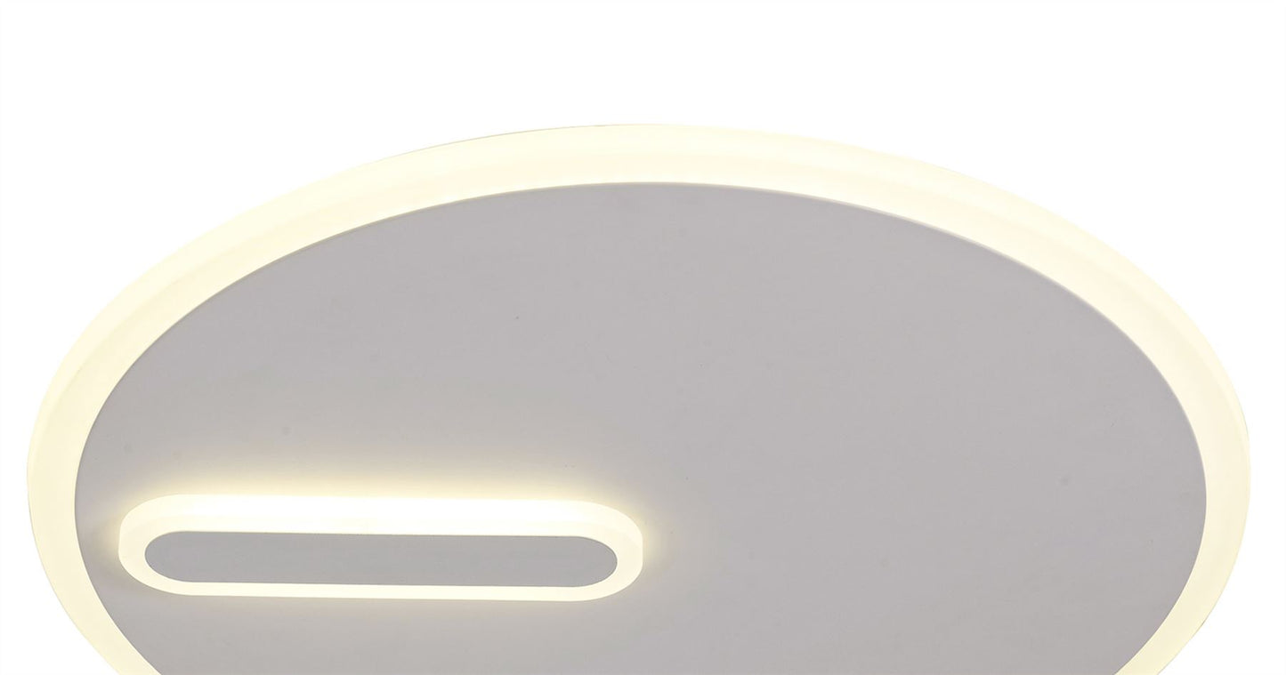 Mantra Fusion Clock 37.2cm Ceiling 37cm Round, 30W LED, 4000K, 2100lm, Sand White, 3yrs Warranty Ceiling