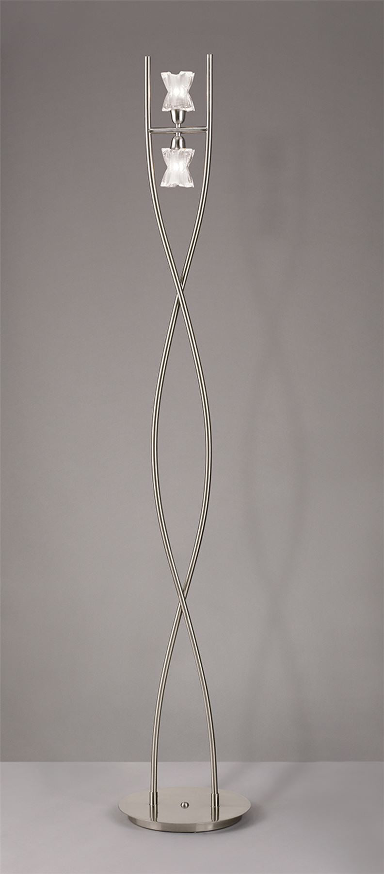 Mantra Alaska G9 Floor Light G9 2 Light G9, Satin Nickel Item Weight: 19.1kg