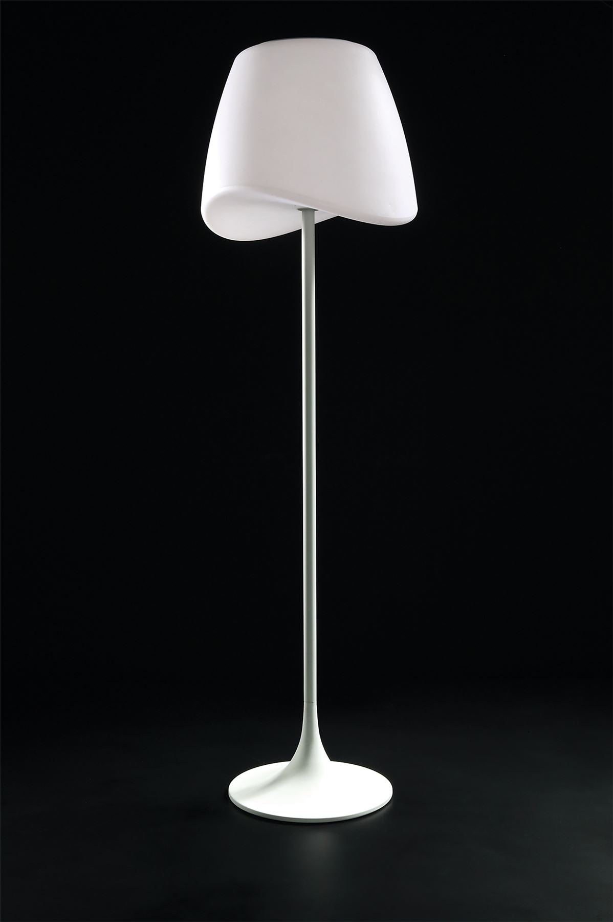 Mantra Cool Floor Lamp 2 Light CFL Outdoor IP65, Matt White/Opal White Item Weight: 22.5kg