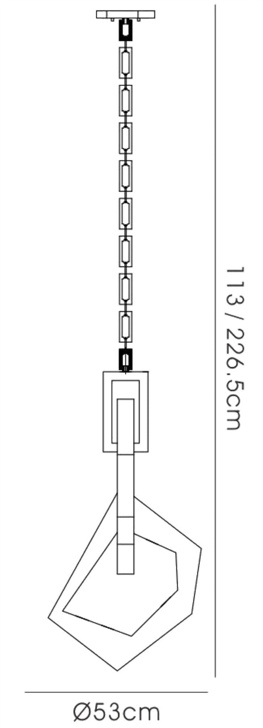 Diyas Ricadi 8 Light GU10 Stainless Steel, (ITEM REQUIRES CONSTRUCTION/CONNECTION) Ceiling Pendant Light Fitting