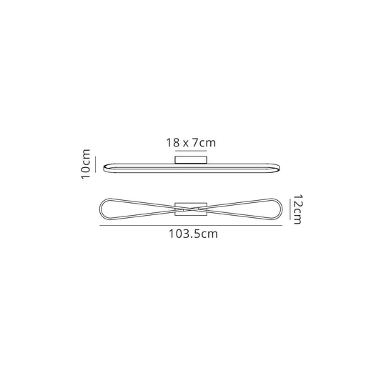 Mantra M5981 Bucle Ceiling 36W LED 3000K, 3150lm, Polished Chrome, Frosted Acrylic, 3yrs Warranty - M5981 Ceiling