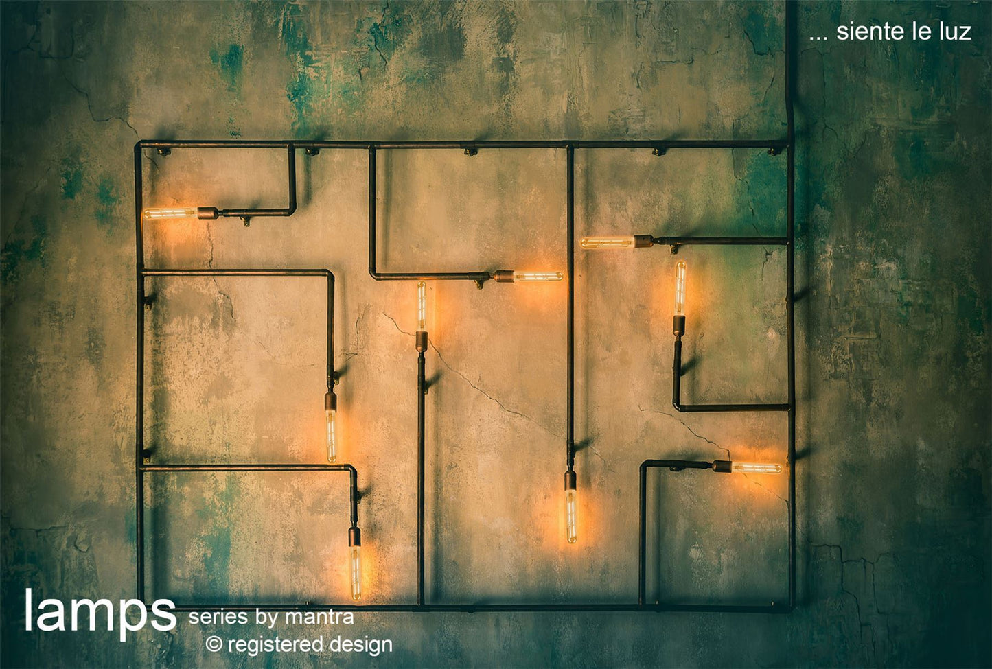 Mantra Fusion Lamps LED 18.5cm T30 Vintage E27, 6W Extra Warn White 2400K Amber Finish