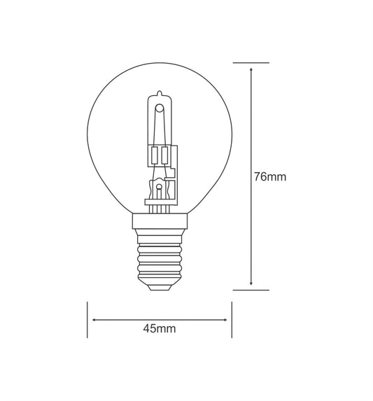 Luxram Halogen Energy Saver Ball E14 18W Halogen
