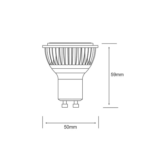Luxram Truevision LED GU10 Dimmable 7W Natural White 4000K 36° 450lm (Metallic Grey) LED