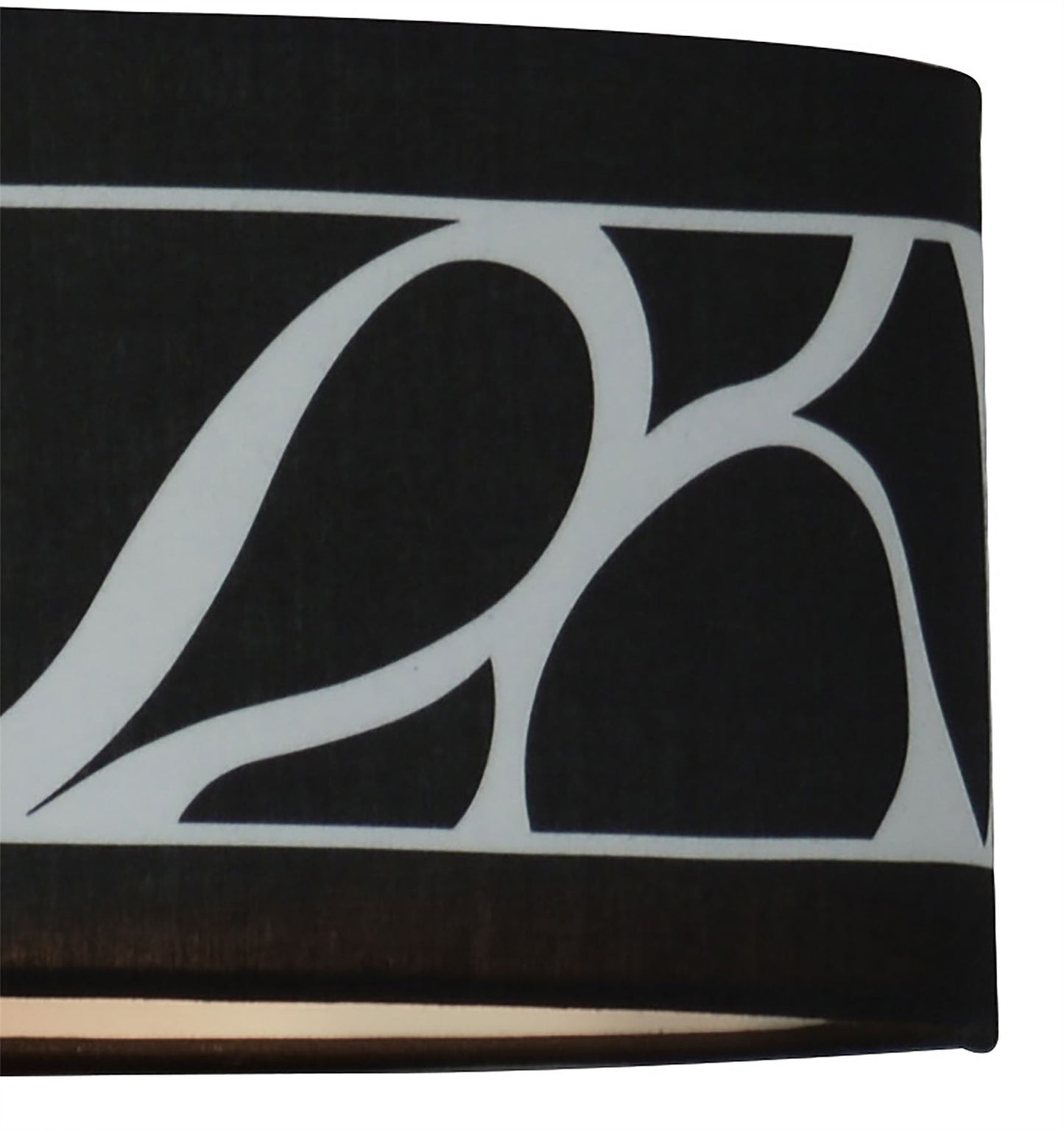 Mantra Manhattan Wall Light 1 Light E14 Swing Arm, Polished Chrome/Frosted Glass with Black Patterned Shade