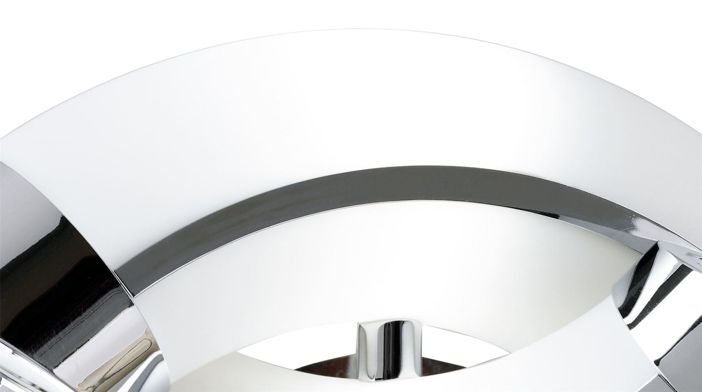 Mantra Guss Wall Light E27 2 Light E27, Polished Chrome/White Acrylic, CFL Lamps INCLUDED