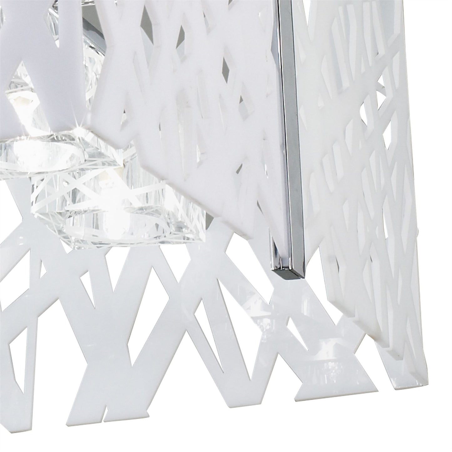 Mantra Tokio Square Telescopic 6 Light G9, Gloss White/Polished Chrome