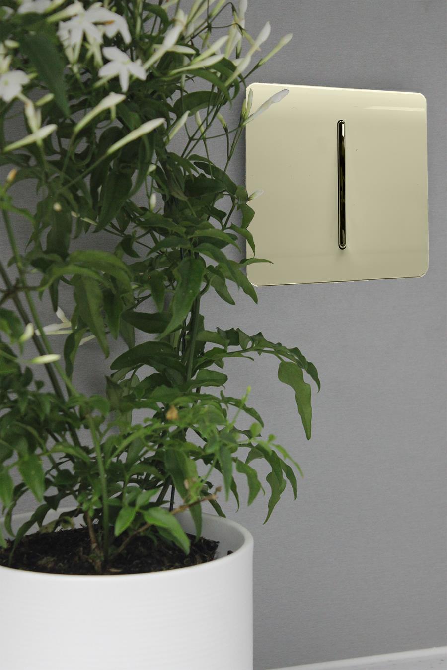 Trendi Artistic Modern Glossy Auto Retractive Door Bell Switch Gold ART-DBGO