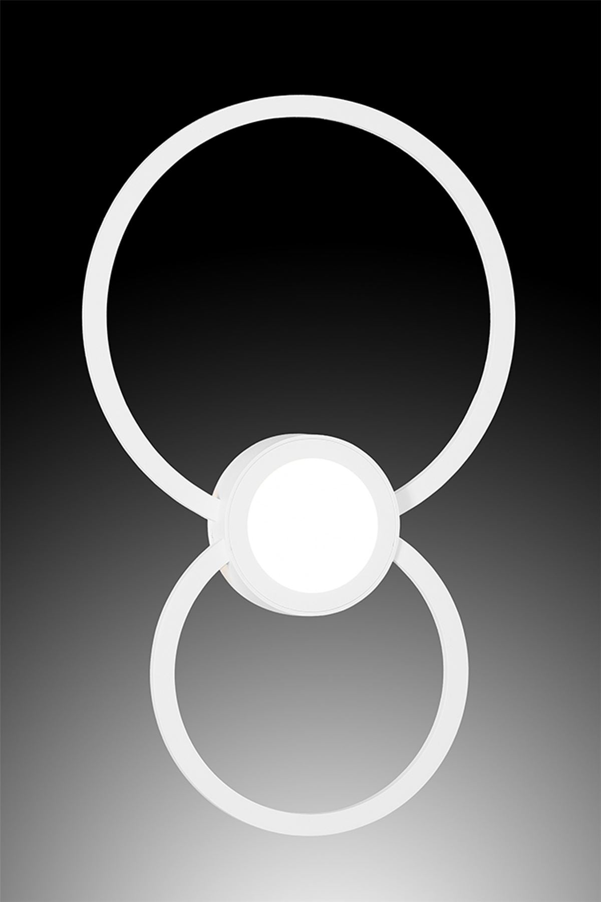 Mantra Fusion M6230 Mural Wall Light Circles, 24W, 3000K, 1440lm, White, 3yrs Warranty