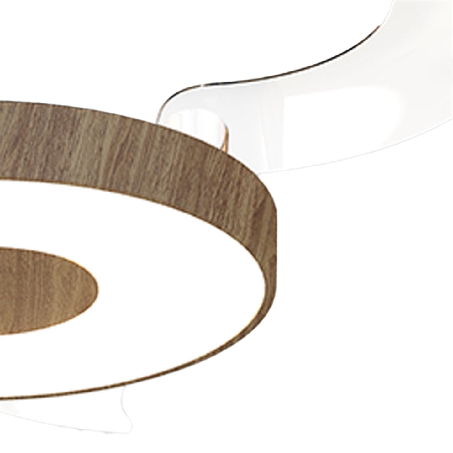 Coin Fan M 49cm 40W LED Dimmable Ceiling With Built-In 30W DC Fan, 3000-5000K Remote, APP, Alexa & Google Voice Control, 6400lm, Walnut/Black