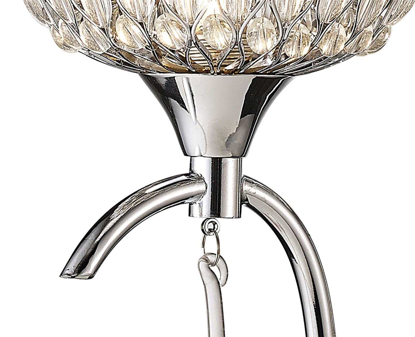 Diyas Chelsie Wall Light 1 Light G9 Polished Chrome/Clear Beaded Glass