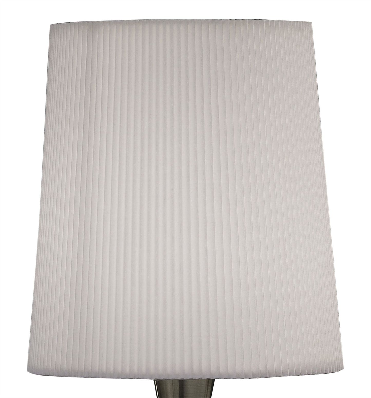 Mantra Mara Table Lamp 1 Light E14 Small, Antique Brass with Ivory White Shade