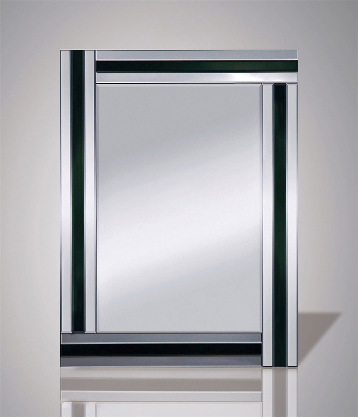 Diyas Home Armonie 60cm x 80cm Triple Strip Detailed Mirror (Can Only Be Shipped On A Pallet, Additional Charges May Apply.) Mirrors