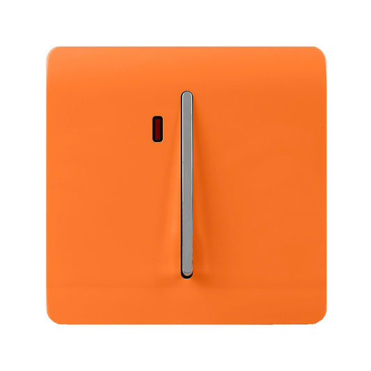 Trendi Artistic Modern Glossy 45 A Tactile Light Switch & Neon Insert Orange
