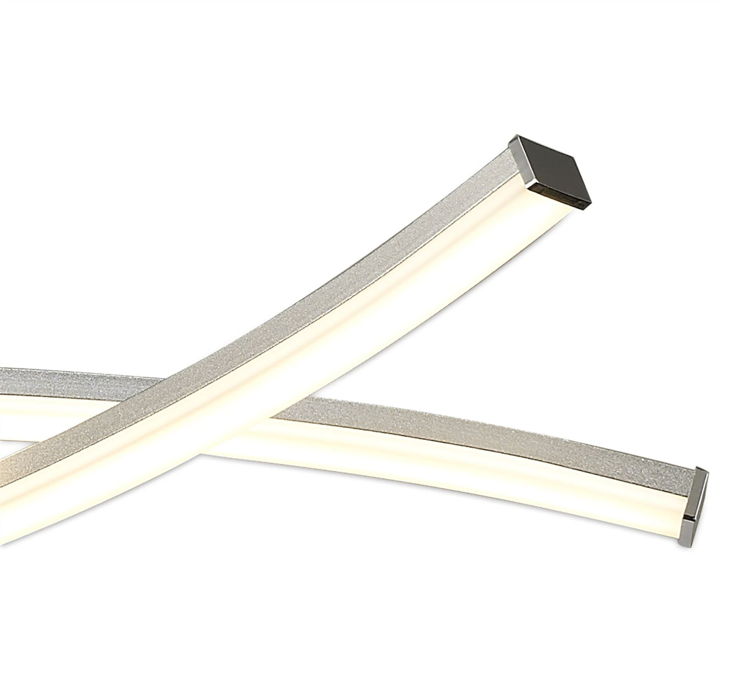 Mantra M5917 Aire LED Ceiling 70.5cm Round 42W 3000K, 3700lm, Dimmable, Silver/Frosted Acrylic/Polished Chrome, 3yrs Warranty - M5917 Ceiling