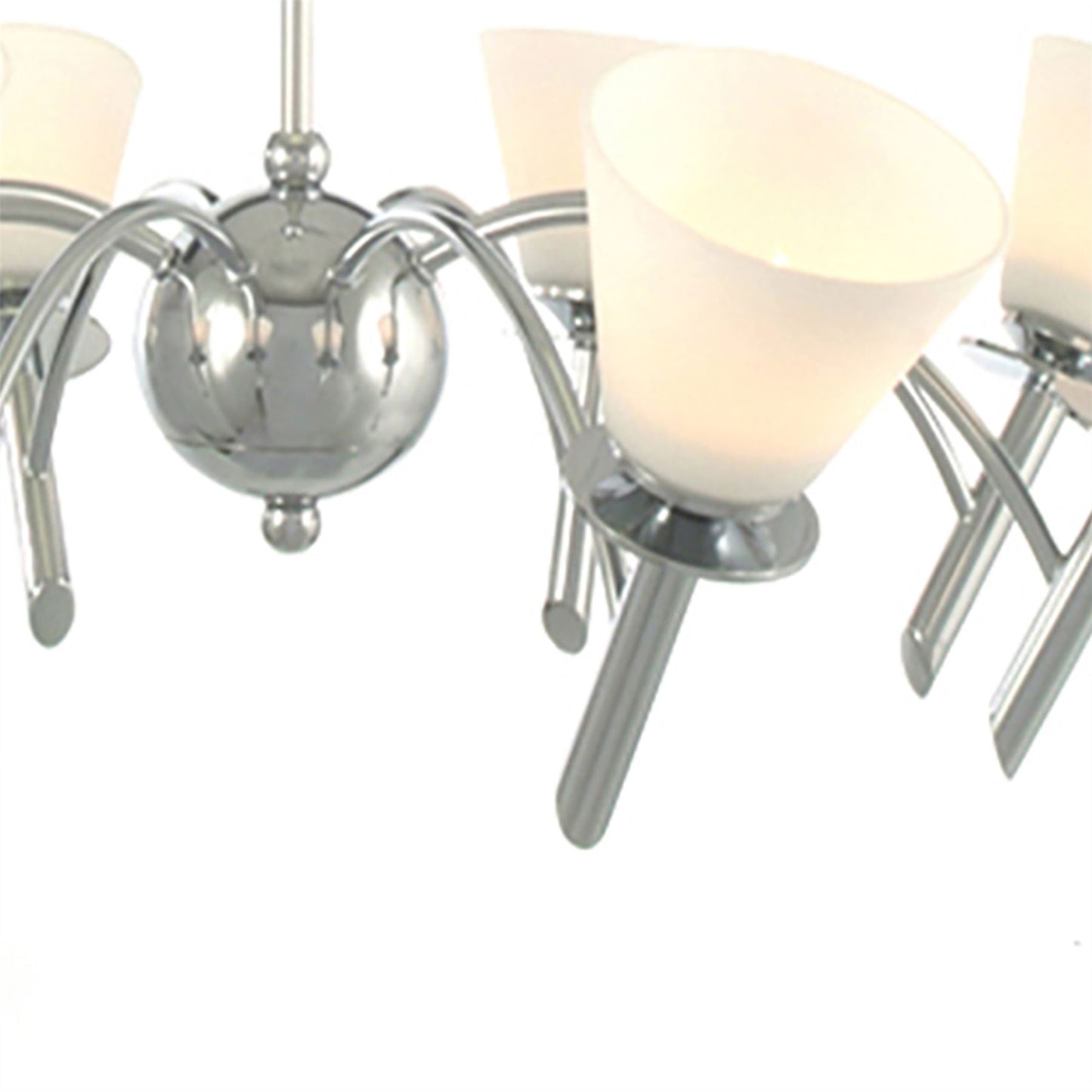 Diyas Kristina 64cm 8 Light G9 Polished Chrome/Opal Glass Ceiling Pendant Light Fitting
