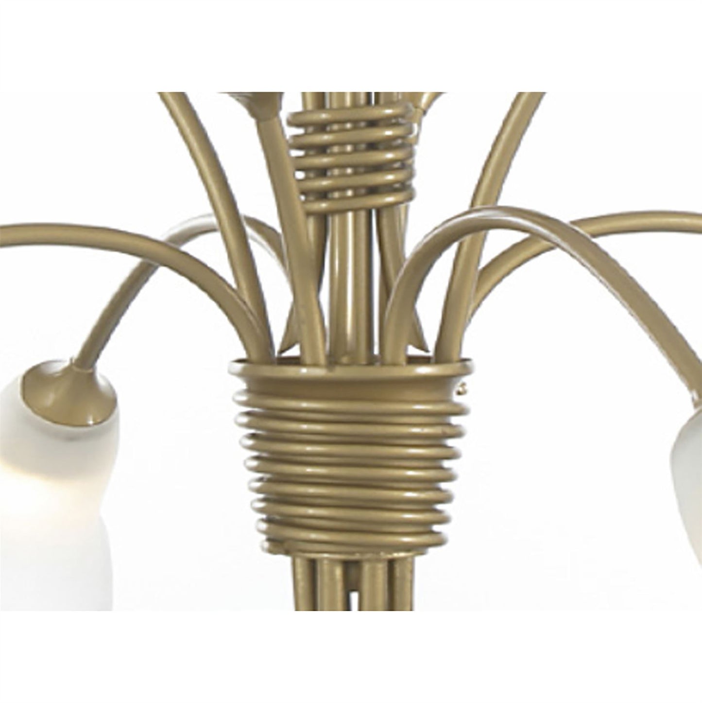 Diyas Ancona 61cm 8 Light G9 Satin French Gold/Frosted Glass Ceiling Pendant Light Fitting