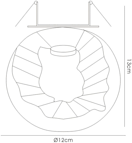 Diyas Salvio 12cm Ceramic Round Sculpture 1 x 3W LED 4200K Chrome/Black, Cut Out: 60mm, 3yrs Warranty Ceiling Light Fitting