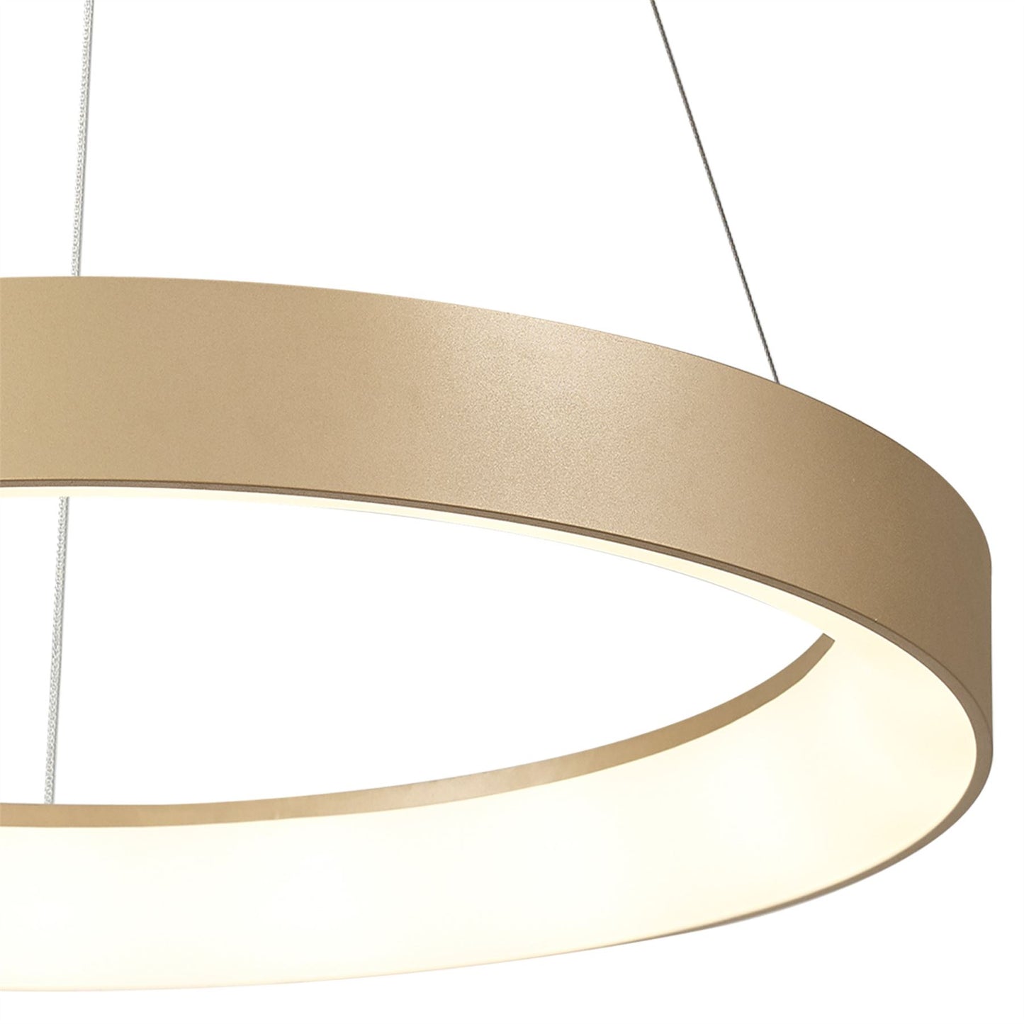 Mantra Fusion Niseko Ring Pendant 45cm 30W LED, 3000K-6000K Tuneable, 2100lm, Remote Control, Gold, 3yrs Warranty