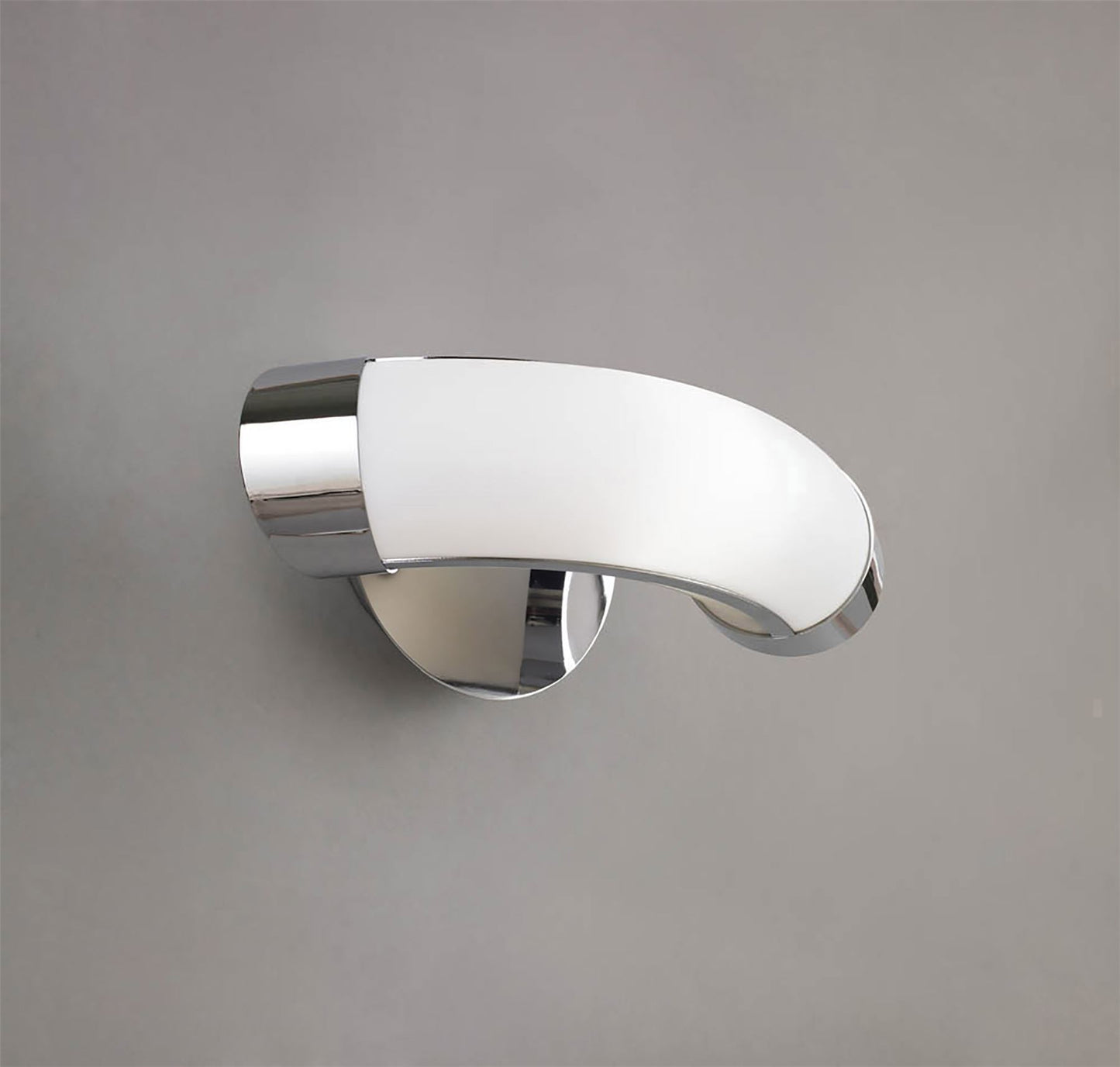 Mantra Guss GU10 Guss Wall Light Switched GU10 1 Light L1/SGU10, Polished Chrome/White Acrylic, CFL Lamps INCLUDED