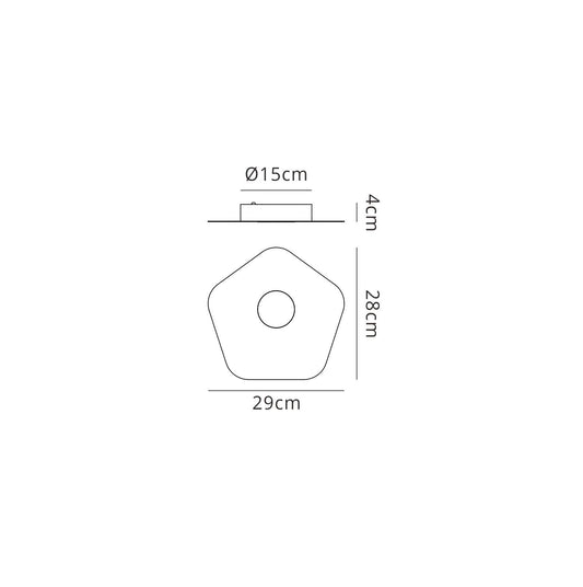 Mantra Area Ceiling Light, 1 x GX53 (Max 9W, Not Included), Sand White