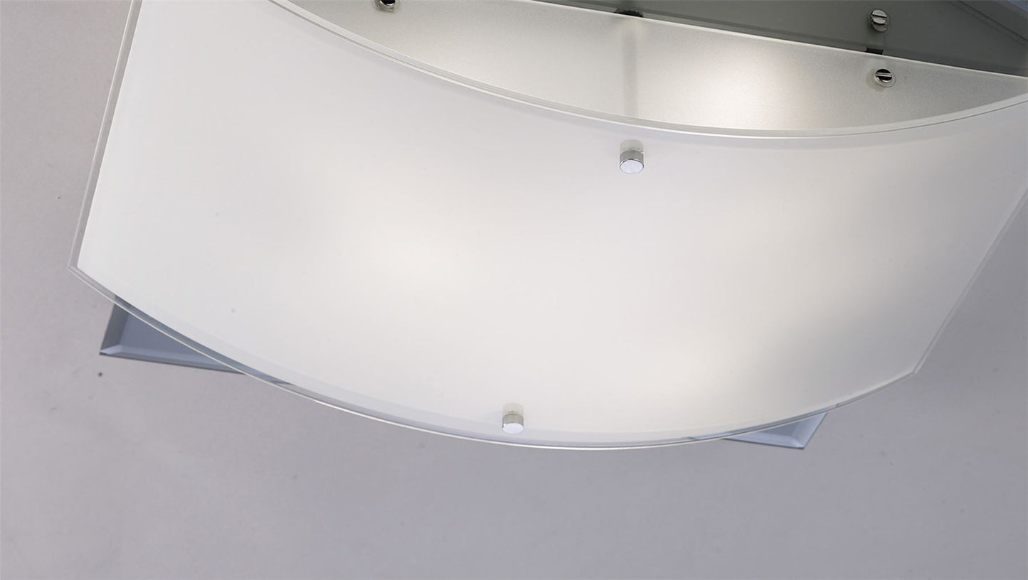 Diyas Vito Flush 3 Light E27 Polished Chrome/Smoked Mirror Ceiling Light Fitting
