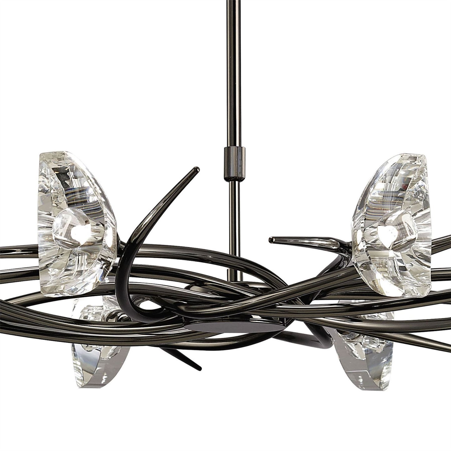 Mantra Eclipse 81cm Telescopic 8 Light G9, Black Chrome