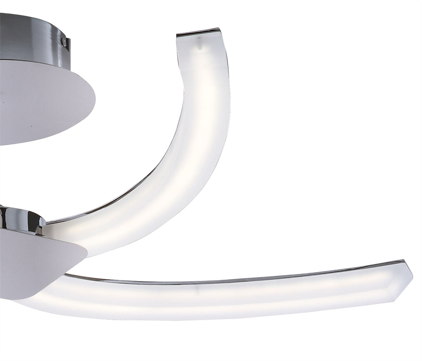 Mantra M3561 On Semi Flush 20W LED 3000K, 2000lm, Polished Chrome/Frosted Acrylic, 3yrs Warranty - M3561 Ceiling