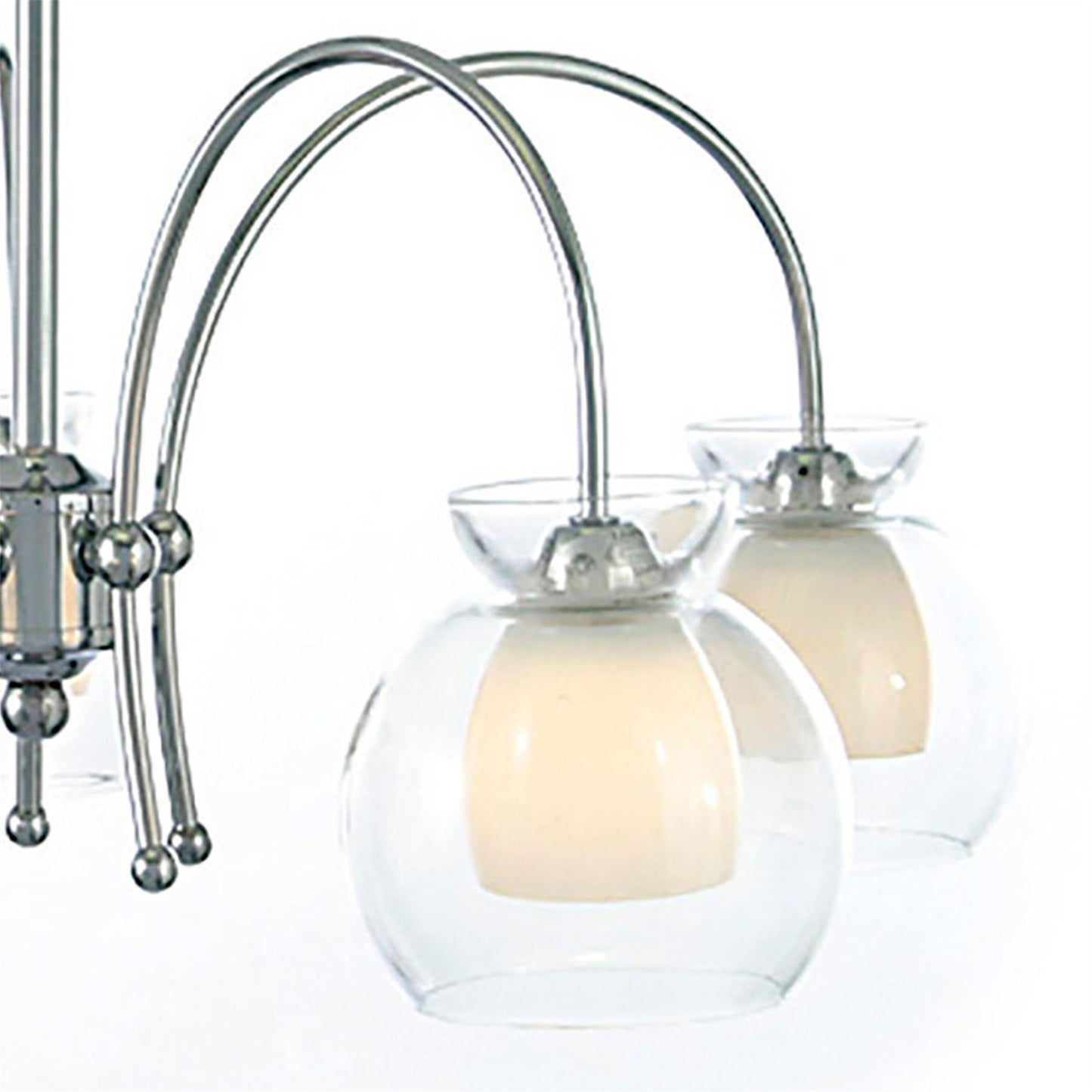 Diyas Malvina 64cm /Semi Flush 5 Light G9 Polished Chrome/Clear Glass Ceiling Pendant Light Fitting