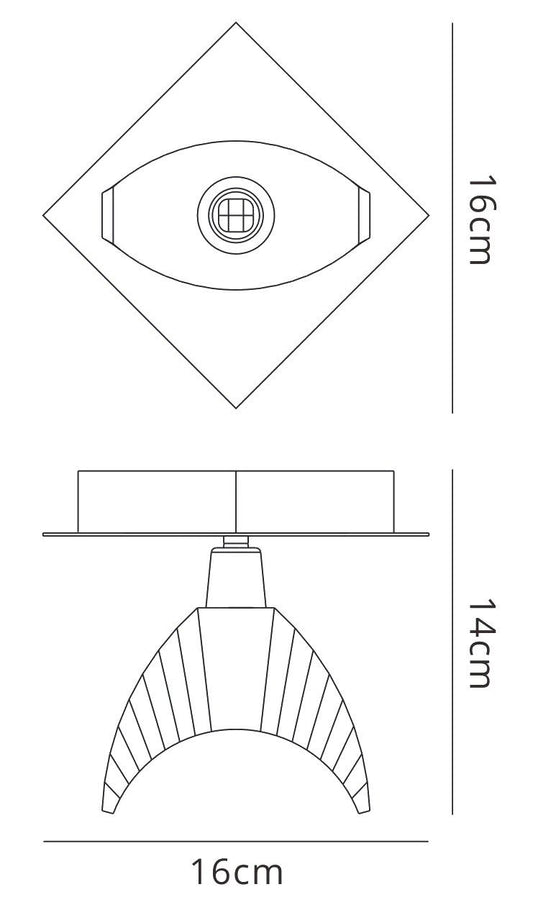 Mantra M1457 Eclipse Ceiling 1 Light G9, Polished Chrome