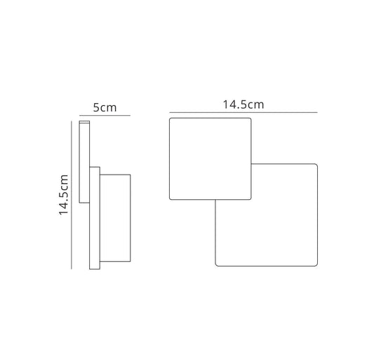 Mantra Fusion MC0141 Tahiti Wall Light Squares 5W LED 3000K Matt White, 285lm,, 3yrs Warranty