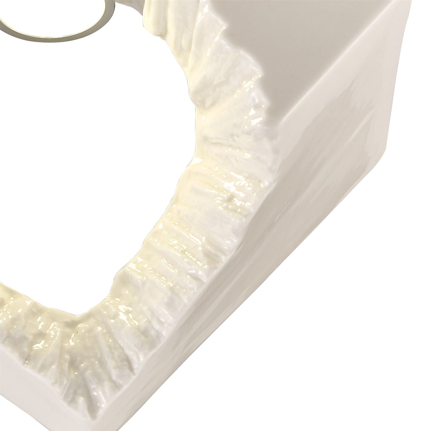 Diyas Salvio 16.5cm Ceramic Square Sculpture 1 x 3W LED 4200K Chrome/White, Cut Out: 60mm, 3yrs Warranty Ceiling Light Fitting