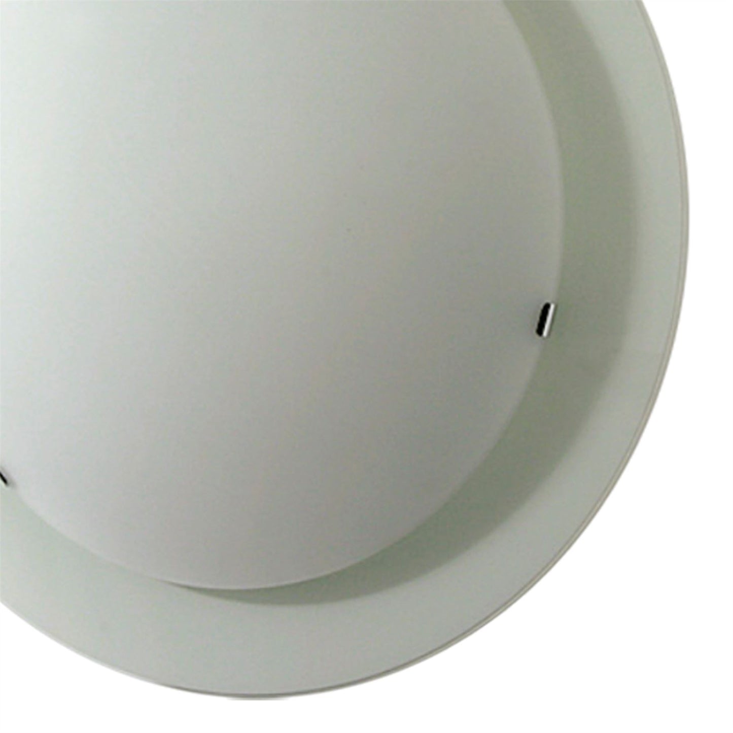 Diyas Ruby 45cm Flush Light Medium Round 2 Light Satin Nickel/Opal Glass Ceiling Light Fitting
