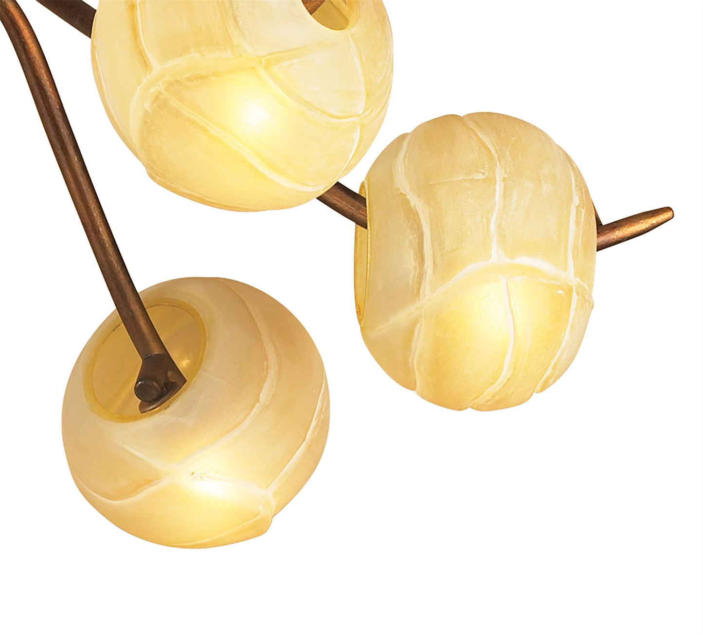Mantra (0038 002) Wave 76cm Ceiling 6 Light G9, Rustic Gold