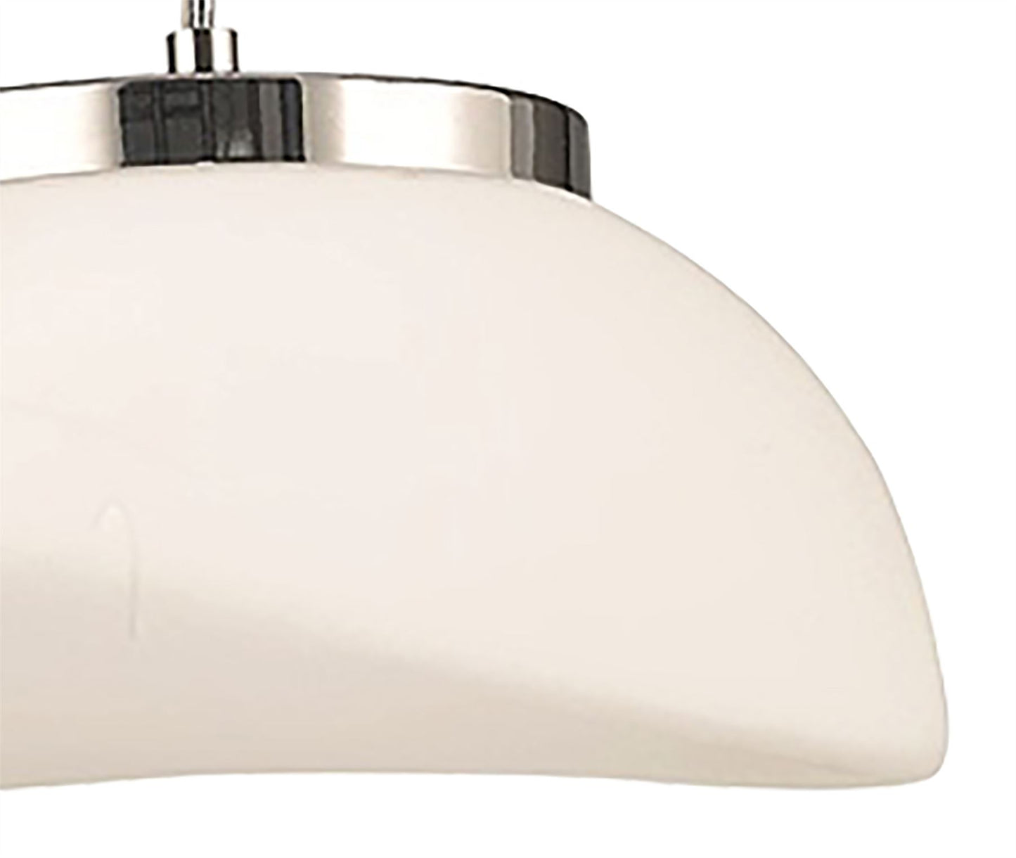 Mantra M4893 Opal Pendant 1 Light E27, Polished Chrome/Frosted White Glass
