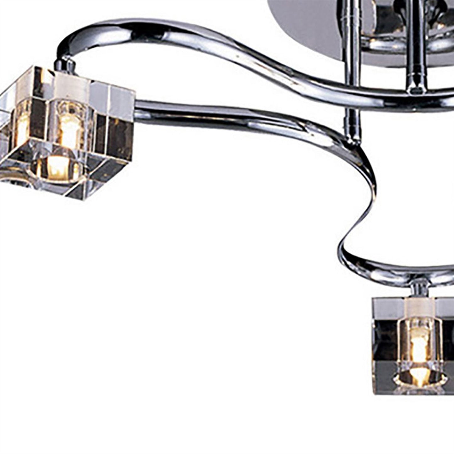 Diyas Sisco 54cm Semi Flush Round 3 Light G9 Polished Chrome