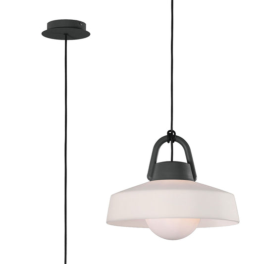 Mantra Fusion M6212 Kinke Pendant, 1 x E27, IP65, Anthracite, 2yrs Warranty