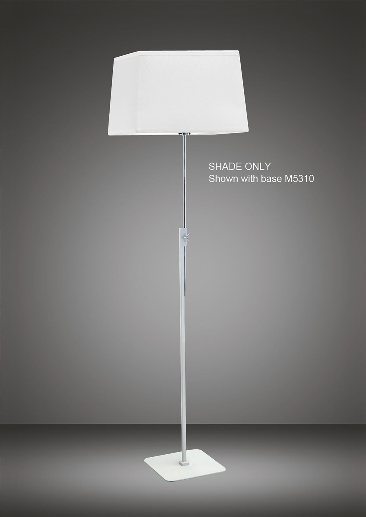 Mantra M5314 Habana White Square Shade 355/355x250mm, Suitable for Floor Lamps