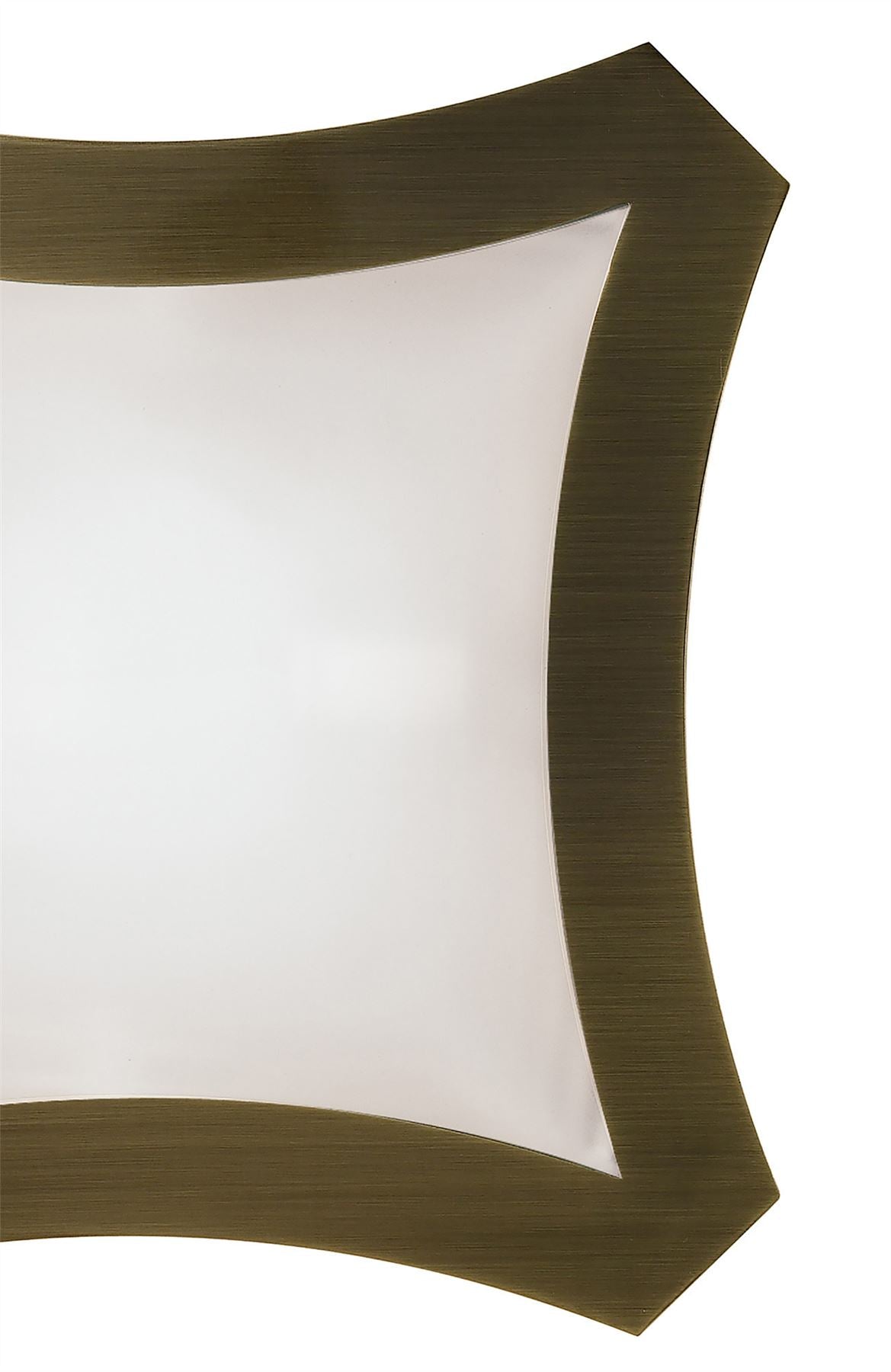 Mantra Alaska GU10 Ceiling/Wall 3 Light L1/SGU10, Antique Brass, CFL Lamps INCLUDED