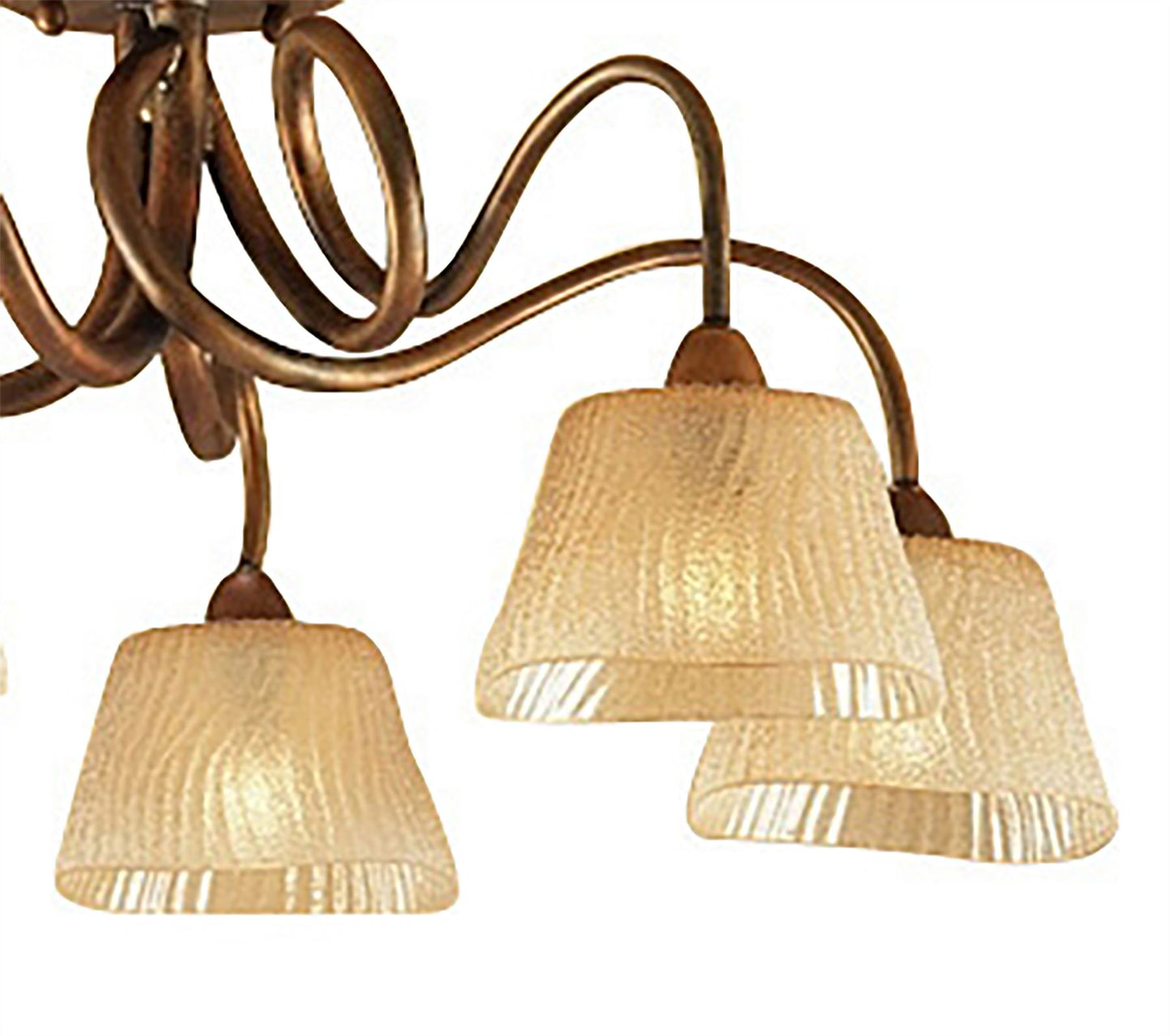 Mantra (0039 002) Tentacle 68cm Ceiling 5 Light E14, Rustic Gold