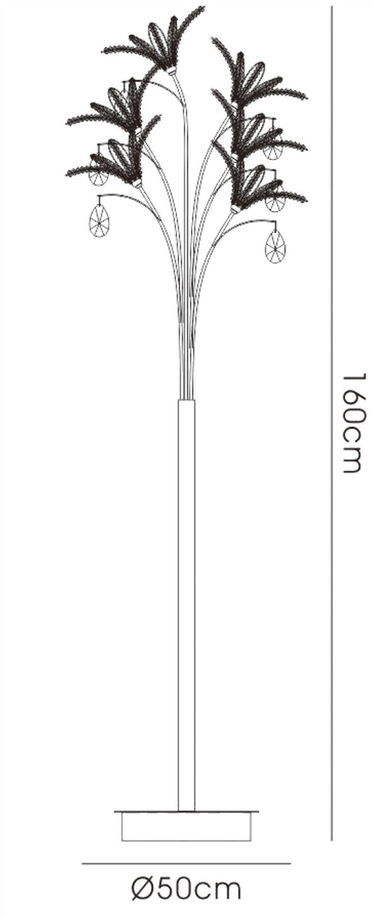 Diyas Kenzo Floor Lamp 6 Light G4 Polished Chrome/Crystal, NOT LED/CFL Compatible
