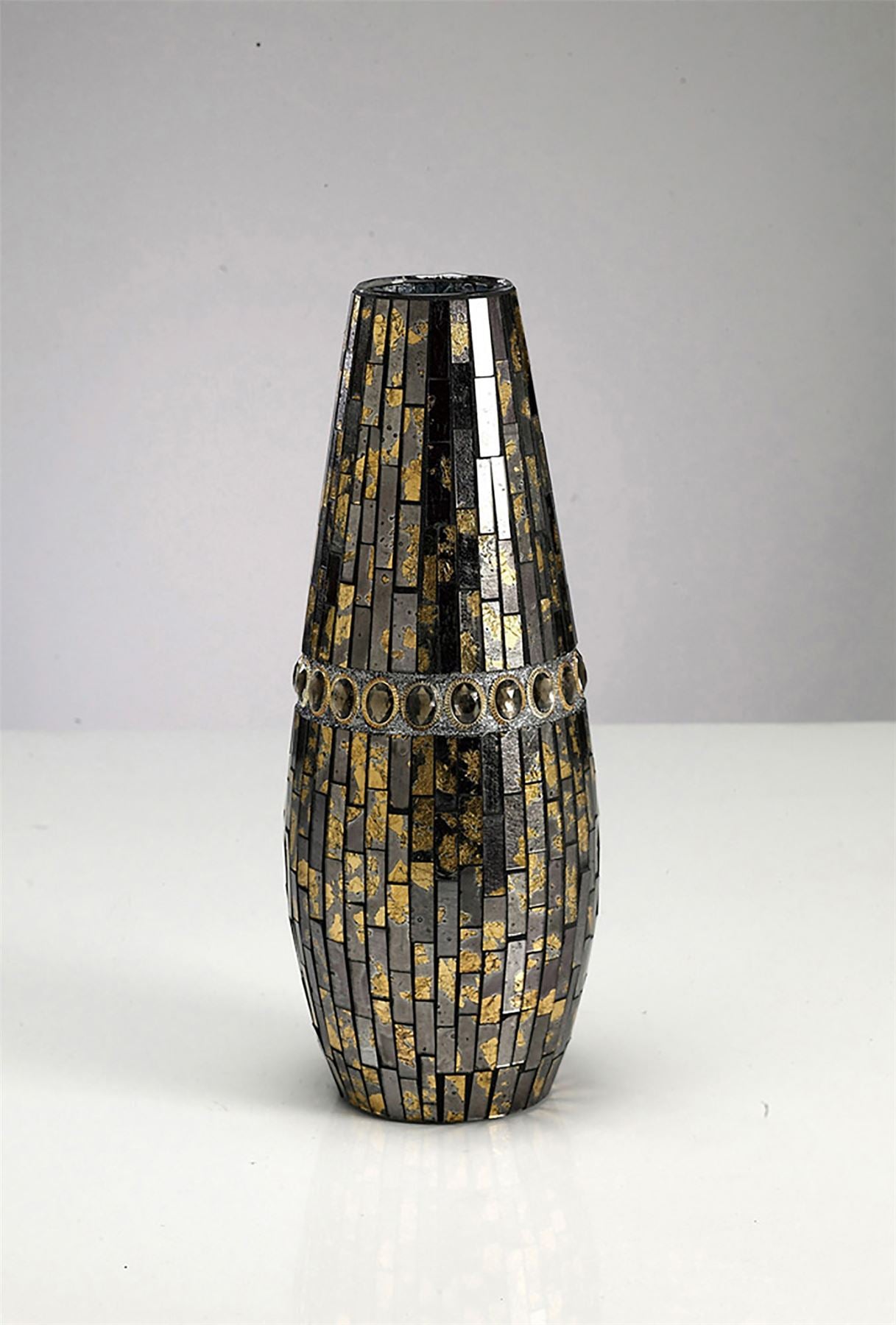 Diyas Home (DH) Almira Mosaic Vase Large Brown/French Gold Mosaic