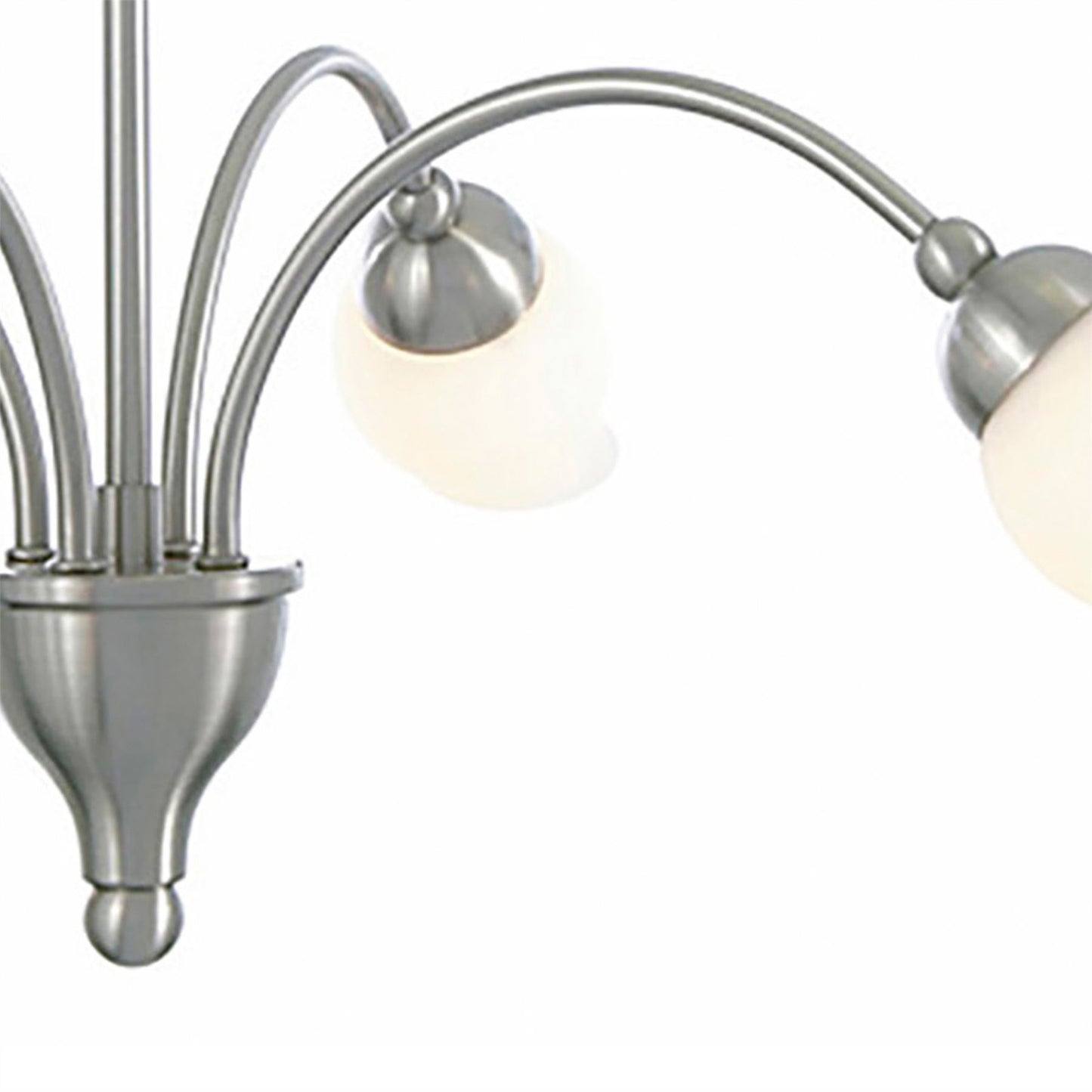 Diyas Rimini 51cm 4 Light G9 Satin Chrome/Opal Glass Ceiling Pendant Light Fitting