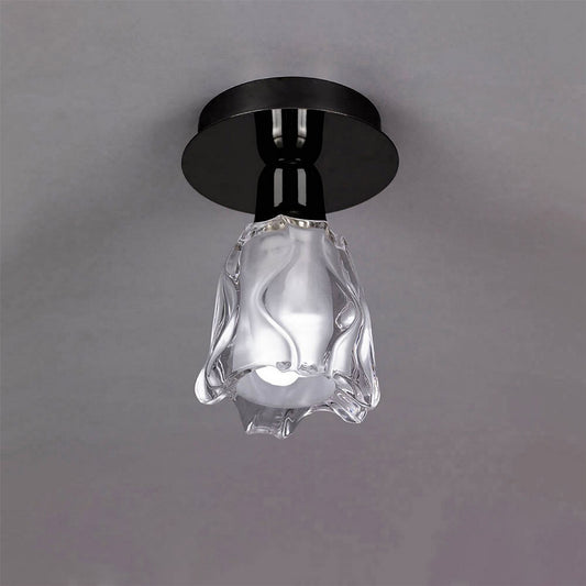 Mantra Amel 12cm Ceiling 1 Light L1/SGU10, Black Chrome, CFL Lamps INCLUDED