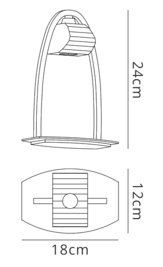 Mantra M0425 Alfa Large Table Lamp 1 Light G9, Polished Chrome